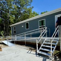 switchback aluminum wheelchair ramp with stairs option for mobile home in NC